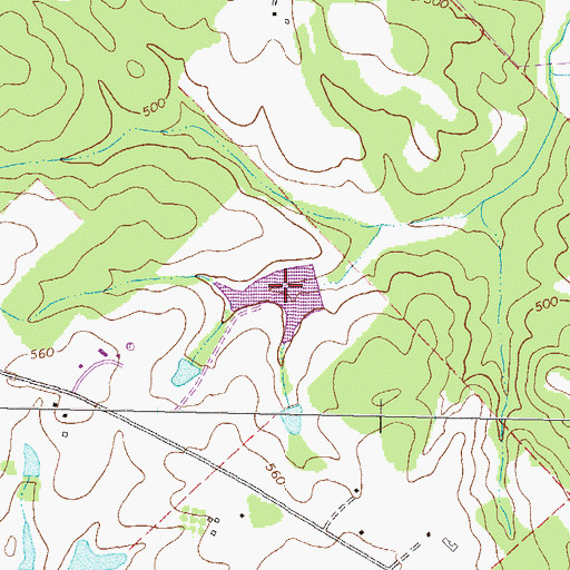 Topographic Map of Beall Pond One, GA