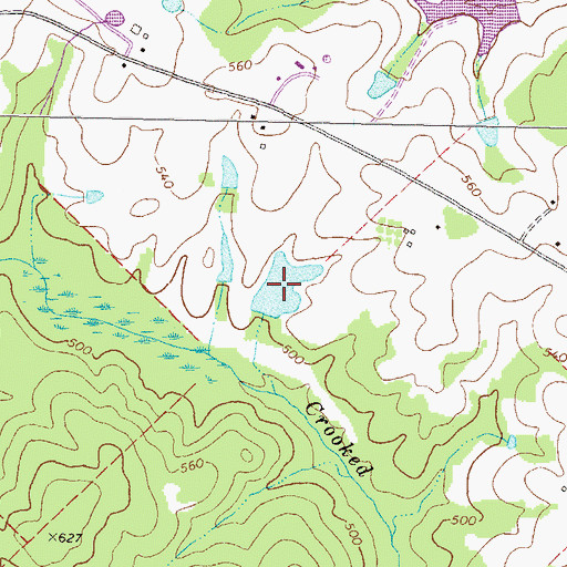 Topographic Map of Beall Pond Two, GA