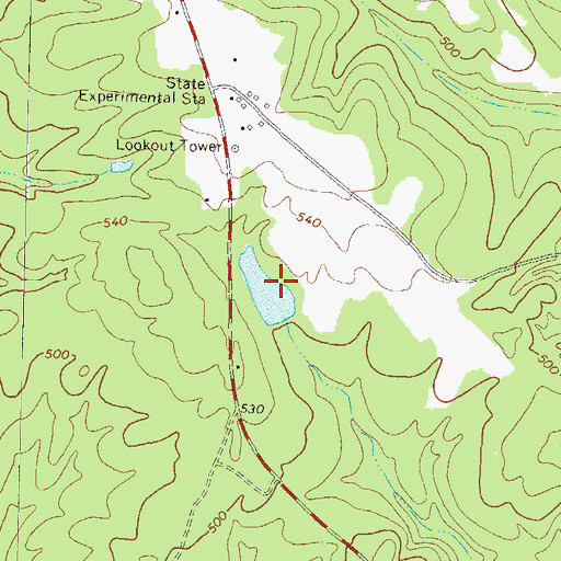Topographic Map of Georgia Experiment Station Dam, GA