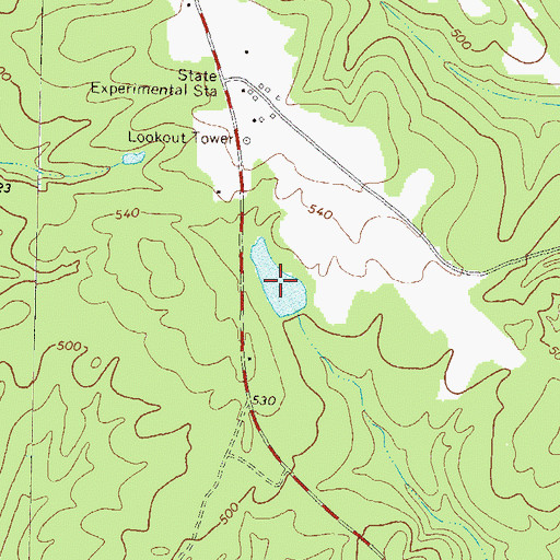 Topographic Map of Georgia Experiment Station Lake, GA