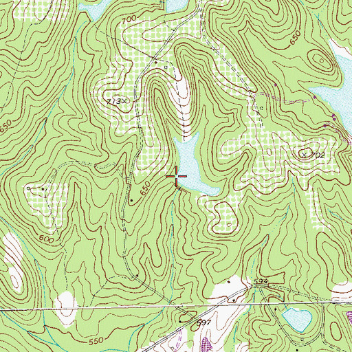 Topographic Map of Matthews Lake Dam, GA
