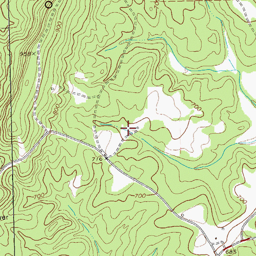 Topographic Map of Franklins Pond, GA
