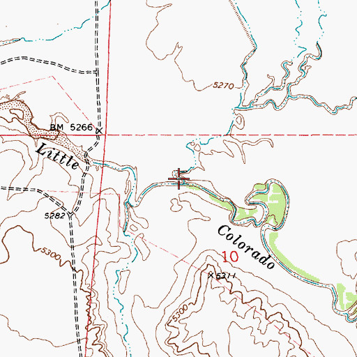 Topographic Map of Cottonwood Wash, AZ