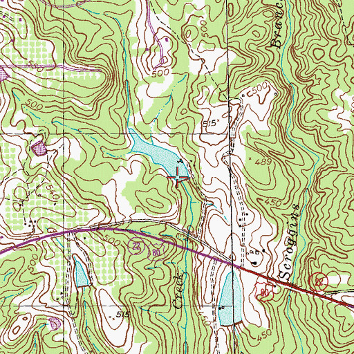 Topographic Map of Swift Dam, GA