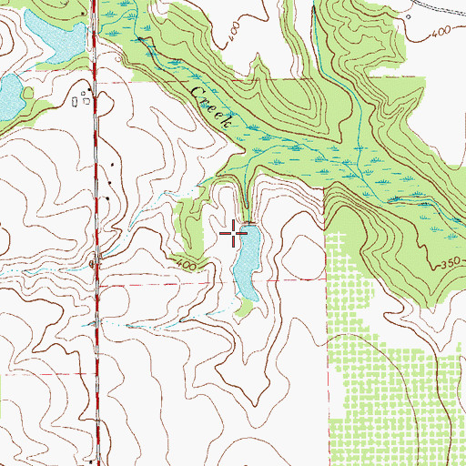 Topographic Map of Brunson Lake Dam, GA