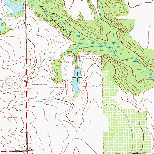 Topographic Map of Brunson Lake, GA