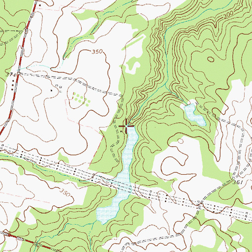 Topographic Map of Walnut Branch Fishing Lake Dam, GA