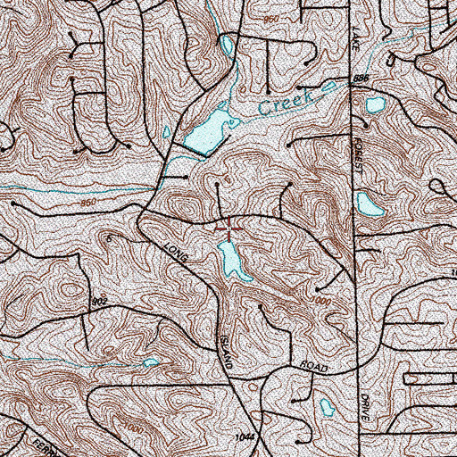 Topographic Map of Berezney and Lee Lake Dam, GA
