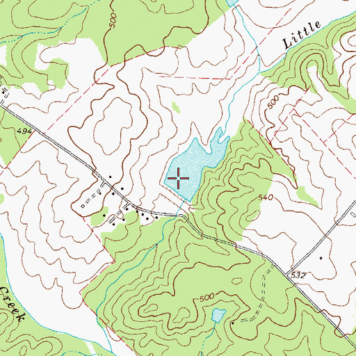 Topographic Map of Rooty Creek Structure Number 27 Dam, GA
