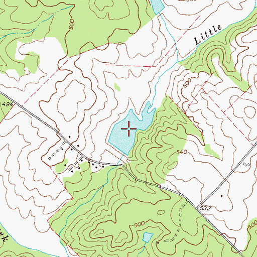 Topographic Map of Carnes Lake, GA