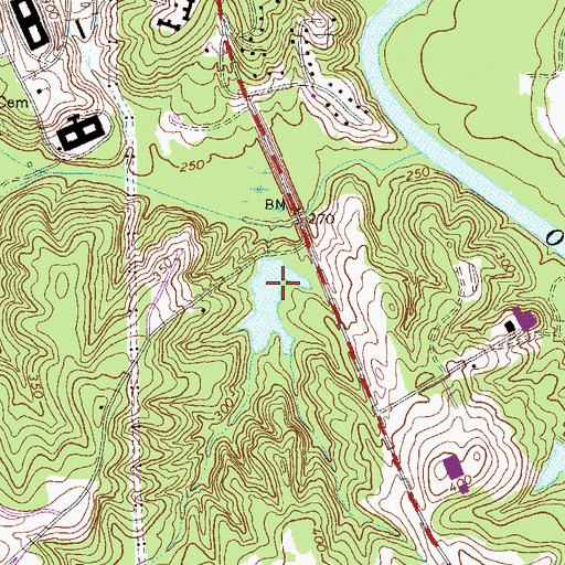 Topographic Map of Georgia Lake Dam Number Nine, GA