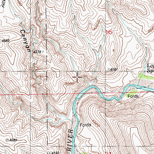 Topographic Map of Santa Cruz Canyon, AZ