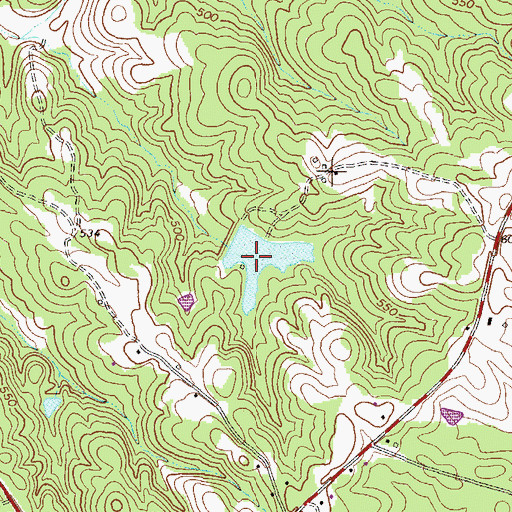 Topographic Map of Brown Lake Dam, GA