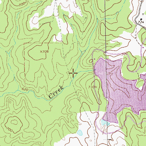 Topographic Map of Callaway Enterprises Lake Dam, GA