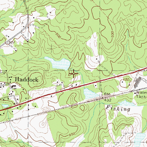 Topographic Map of Cherokee Products Dam, GA