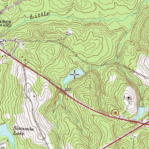 Topographic Map of Jones Lake, GA