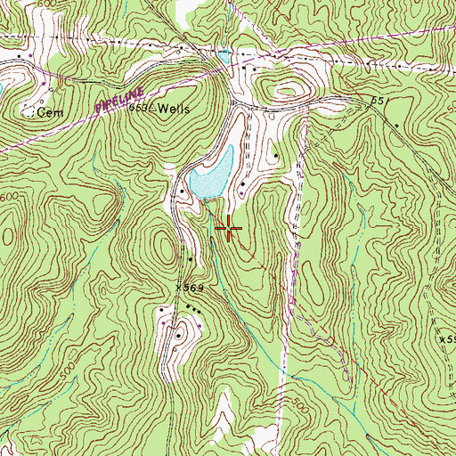 Topographic Map of Ray Lake, GA