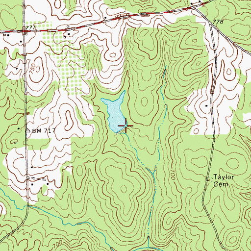 Topographic Map of English Lake Dam, GA