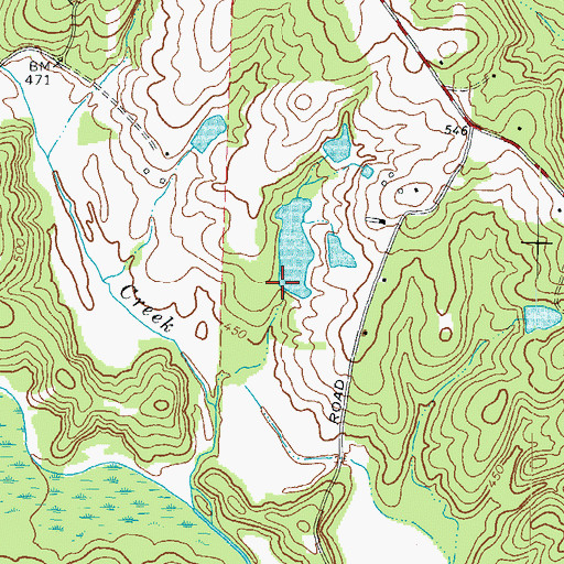 Topographic Map of Childs Lake Dam, GA