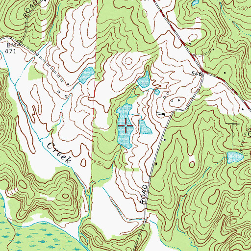 Topographic Map of Childs Lake, GA