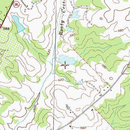 Topographic Map of Ashurst Dam, GA