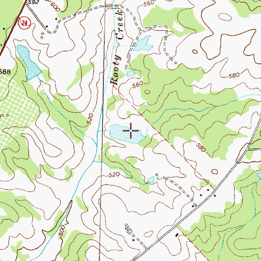 Topographic Map of Ashurst Pond, GA