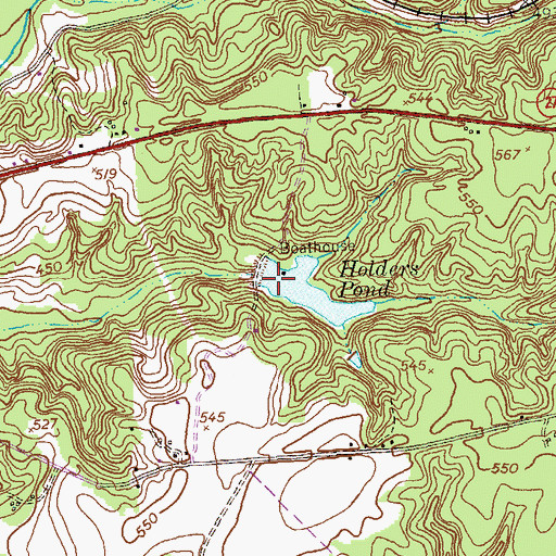 Topographic Map of Holders Pond Dam, GA