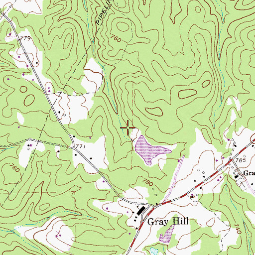 Topographic Map of Zachery Dam, GA