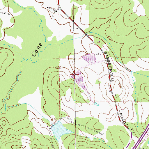 Topographic Map of Webb Dam, GA