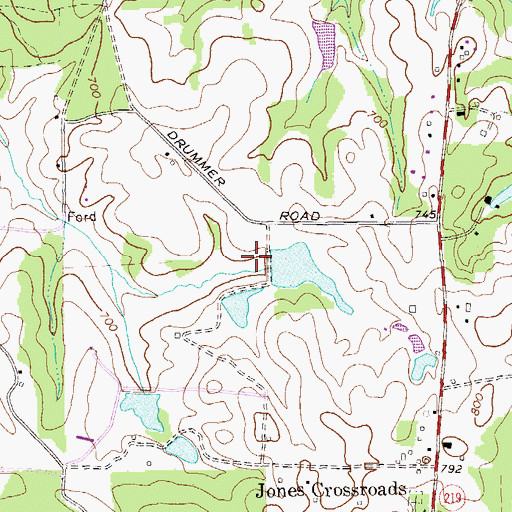Topographic Map of Dickerson Dam, GA