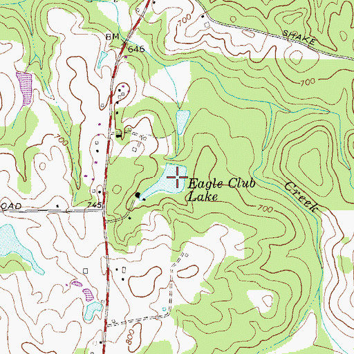 Topographic Map of Eagle Club Dam, GA