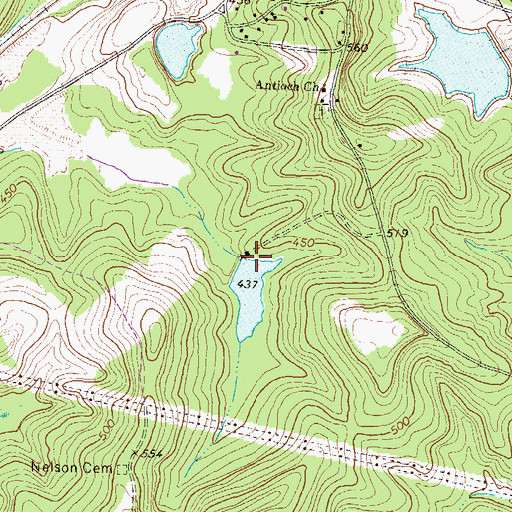 Topographic Map of Jolly Pond Dam, GA