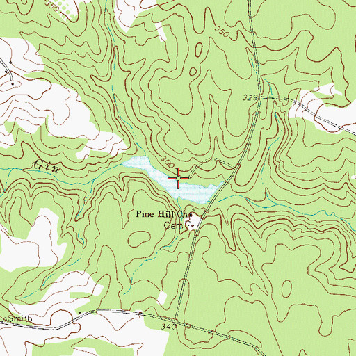 Topographic Map of Smith Lake, GA