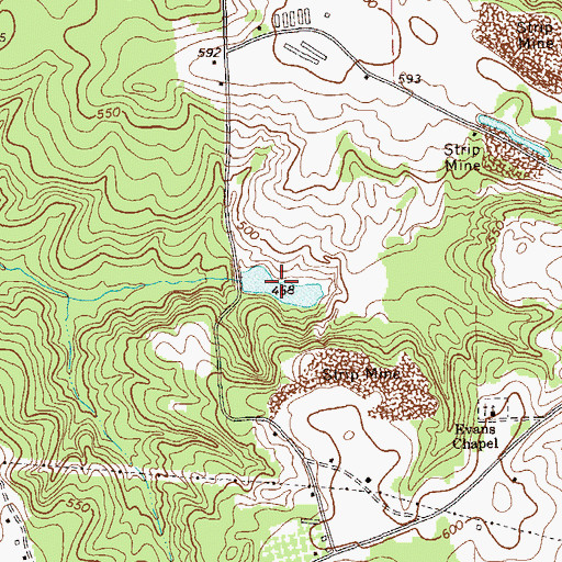 Topographic Map of Simmons Lake, GA