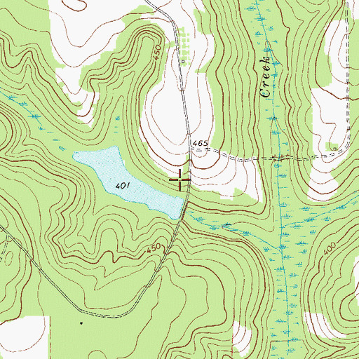 Topographic Map of Mulkey Lake Dam, GA
