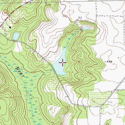 Topographic Map of Stapleton Lake, GA