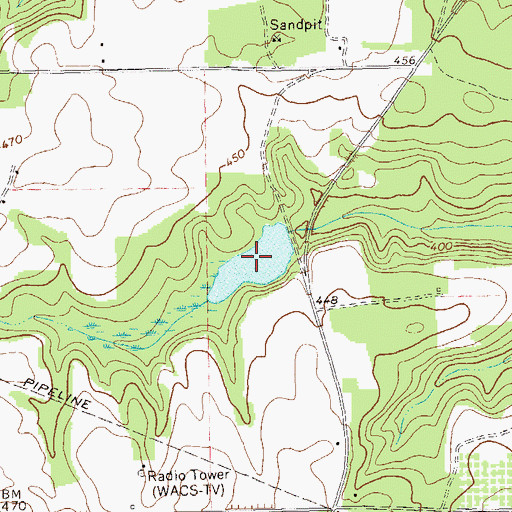 Topographic Map of Kennedy Lake, GA
