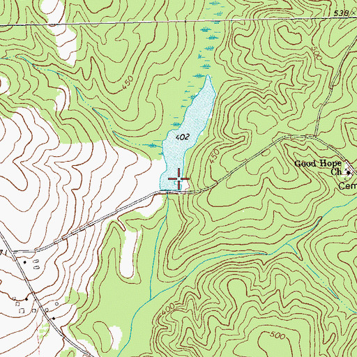 Topographic Map of Bankston Lake Dam, GA