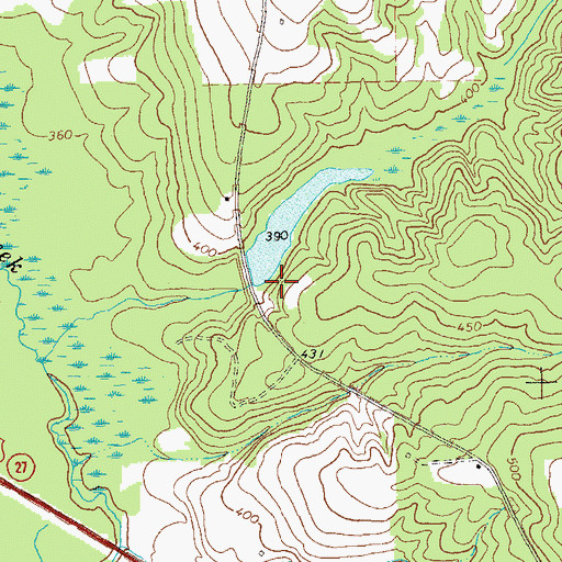 Topographic Map of Wilson Lake Dam, GA