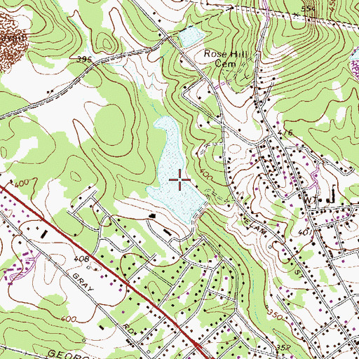 Topographic Map of Freeport Kaolin Lake, GA