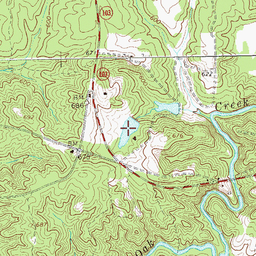 Topographic Map of Davis Pond, GA