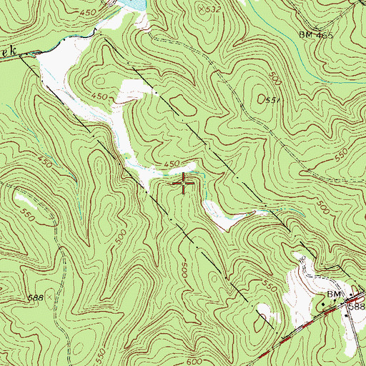 Topographic Map of Steed Lake Dam, GA