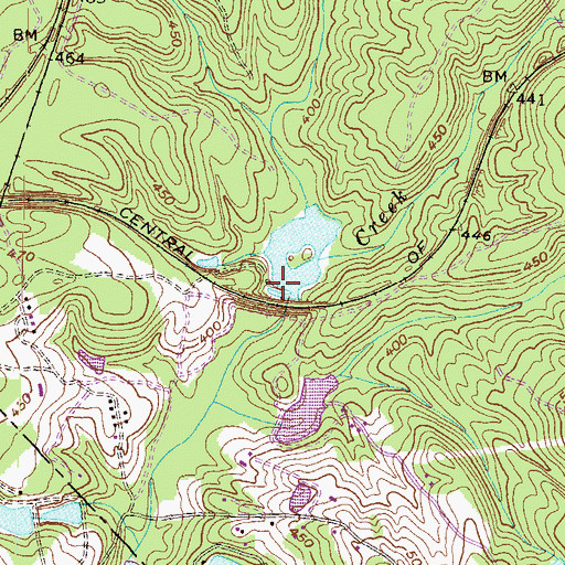 Topographic Map of Baker Lake Dam, GA