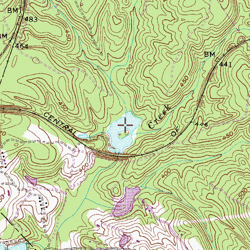 Topographic Map of Baker Lake, GA