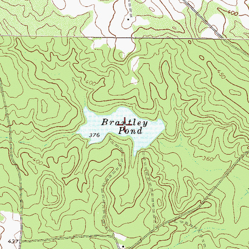 Topographic Map of Brantley Pond Dam, GA