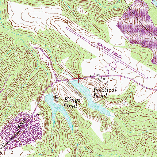 Topographic Map of Political Pond Dam, GA