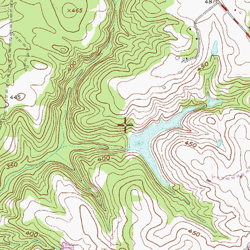 Topographic Map of Adams Lake Dam, GA