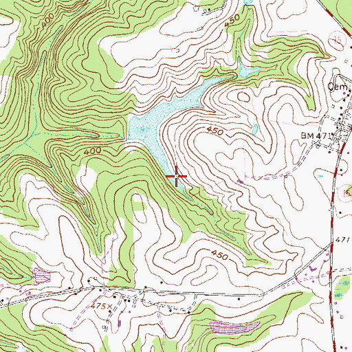 Topographic Map of Adams Lake, GA