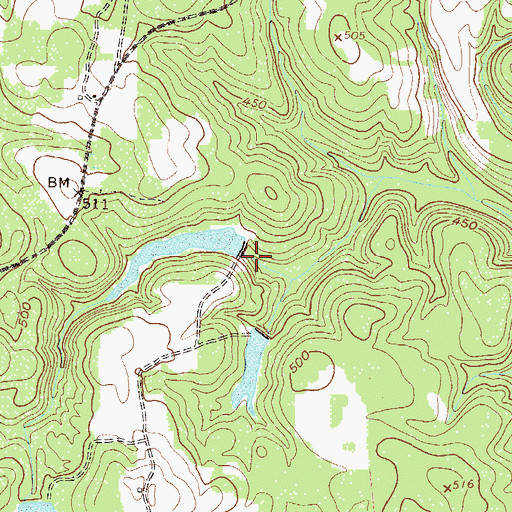 Topographic Map of Adams Pond North Dam, GA
