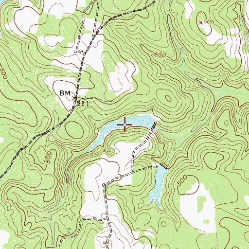 Topographic Map of Adams Pond North, GA